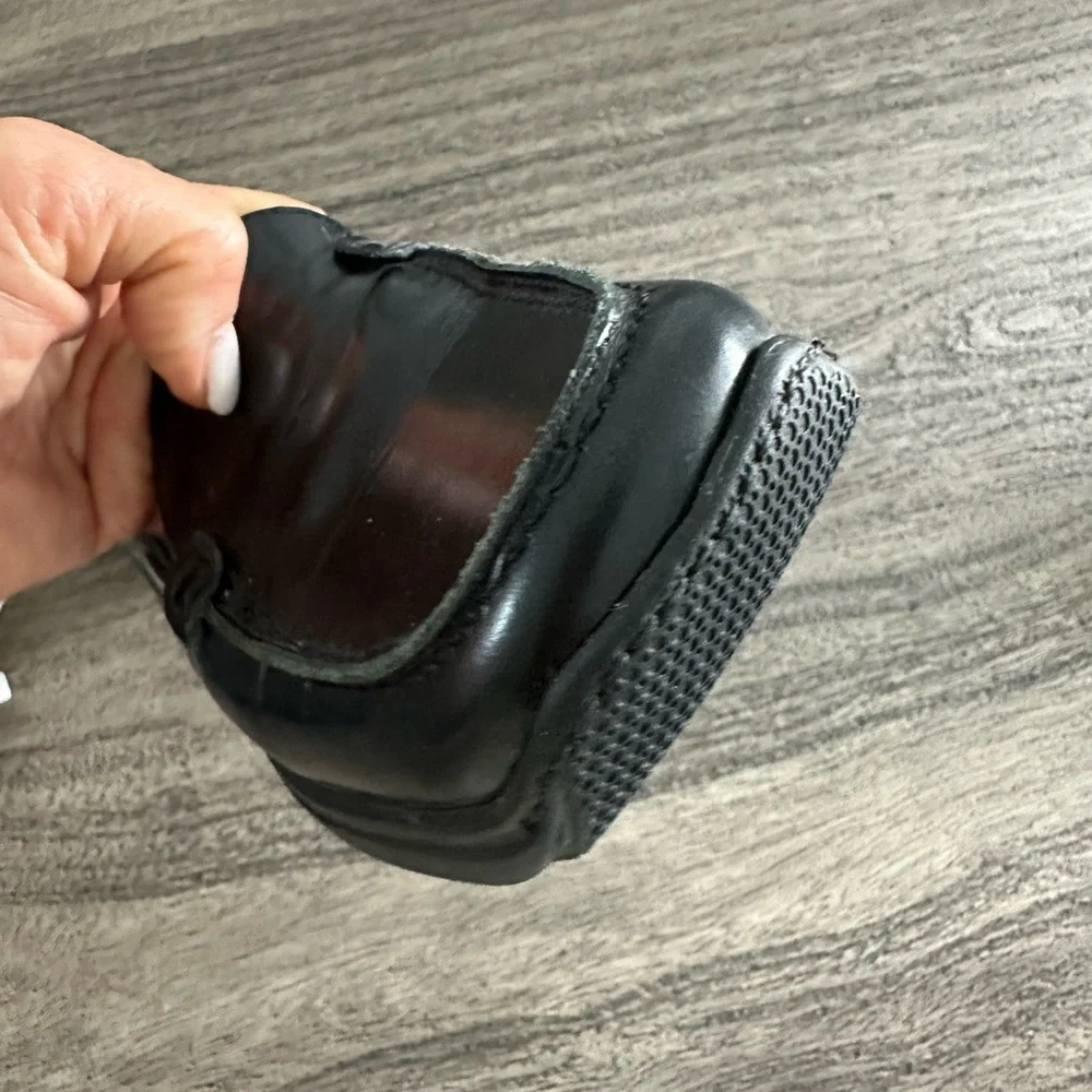 Coach black slip leather